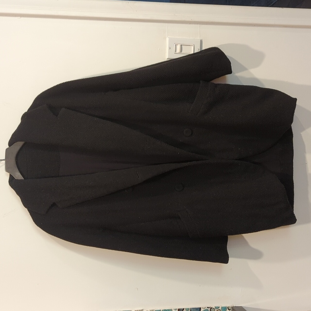 Reformation Black Peacoat